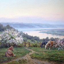 Схема вышивки «В цветущем саду»