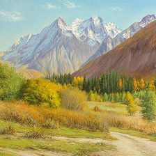 Схема вышивки «Горы»