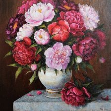 Схема вышивки «Пион»