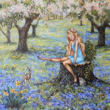 Схема вышивки «Девушка-Весна»