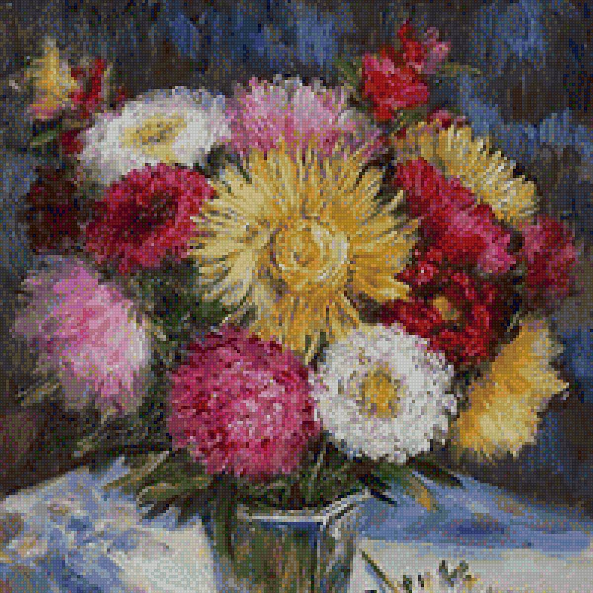 Астры - букет, цветы, осень, астры - предпросмотр