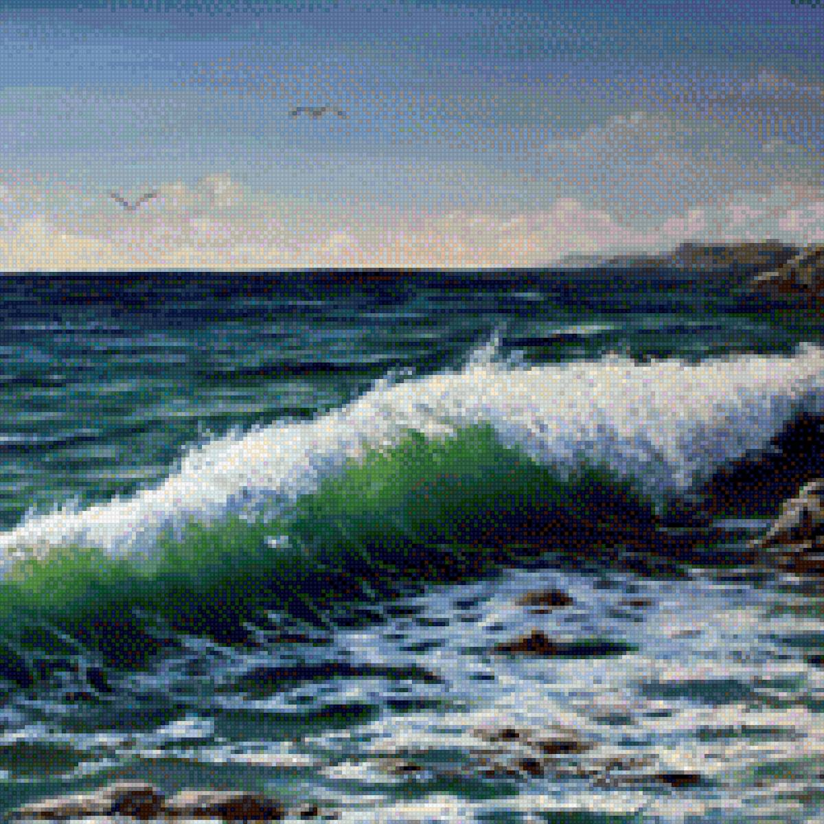 Прибрежная волна - природа, берег, пейзаж, волна, море - предпросмотр