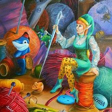 Схема вышивки «Бабушкин сундучек»