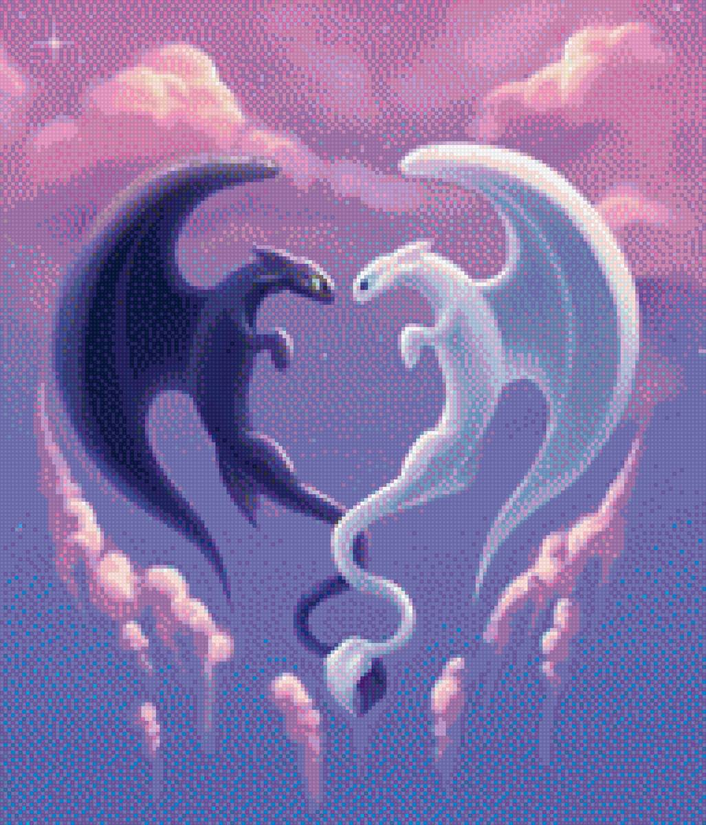 как приручить дракона - как приручить дракона, вышивка, дракон, дисней, любоовь - предпросмотр