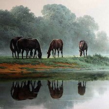 Схема вышивки «Туманное утро»