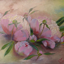 Схема вышивки «Пион»