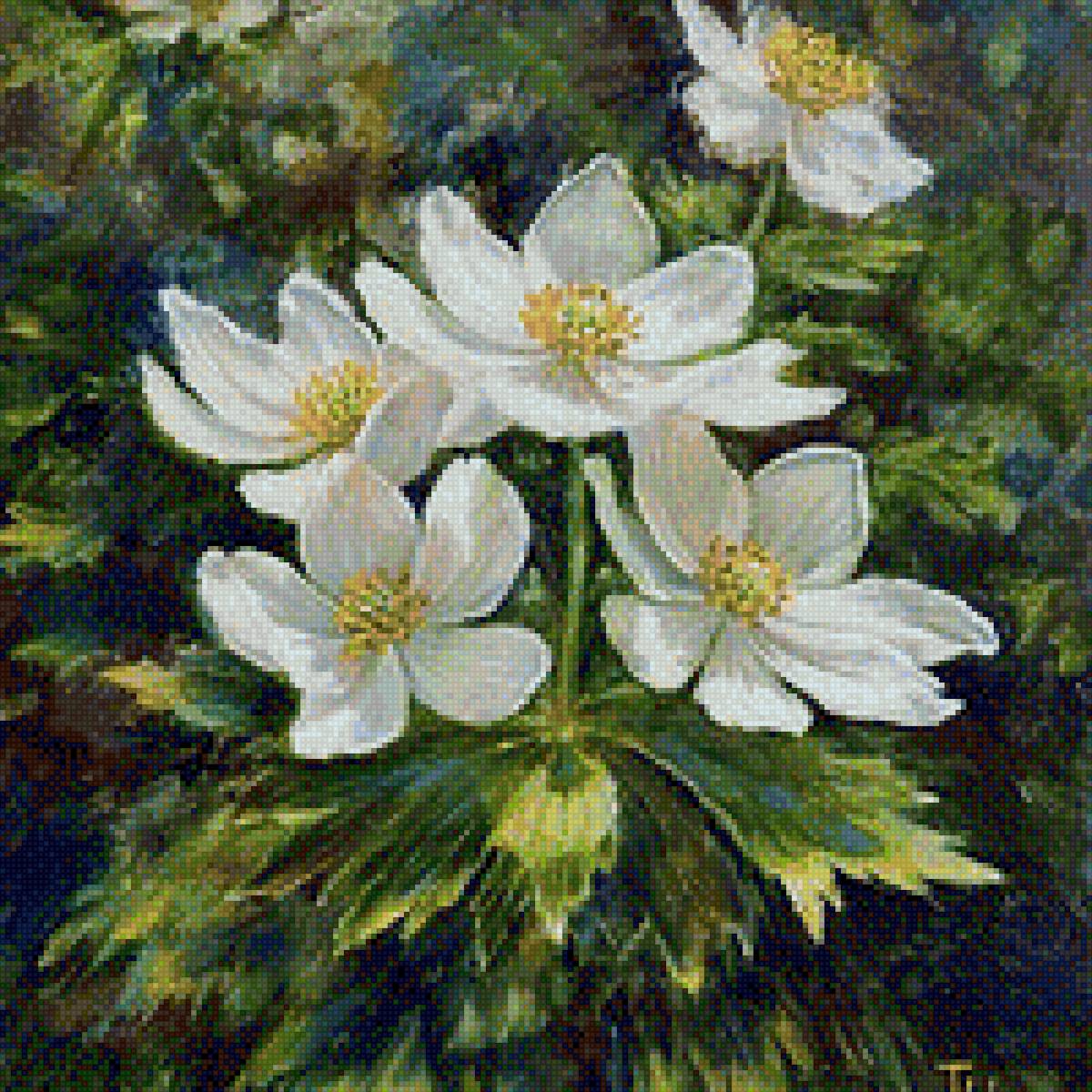 Цветы - картина, природа, цветы - предпросмотр