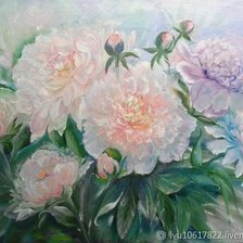 Схема вышивки «Пион»