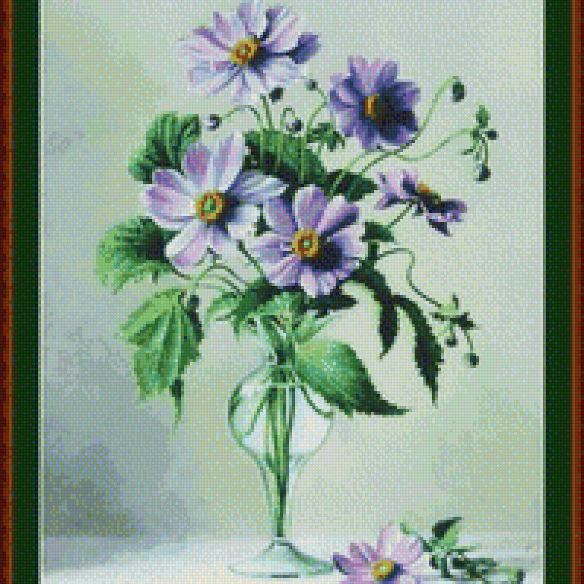 Букетик цветов - арт, цветы, картина, букет - предпросмотр