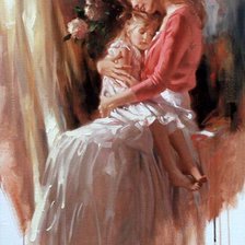 Схема вышивки «Мать с детем»