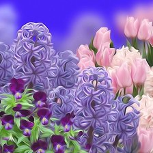 Схема вышивки «Цветы»