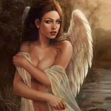 Схема вышивки «ангел»