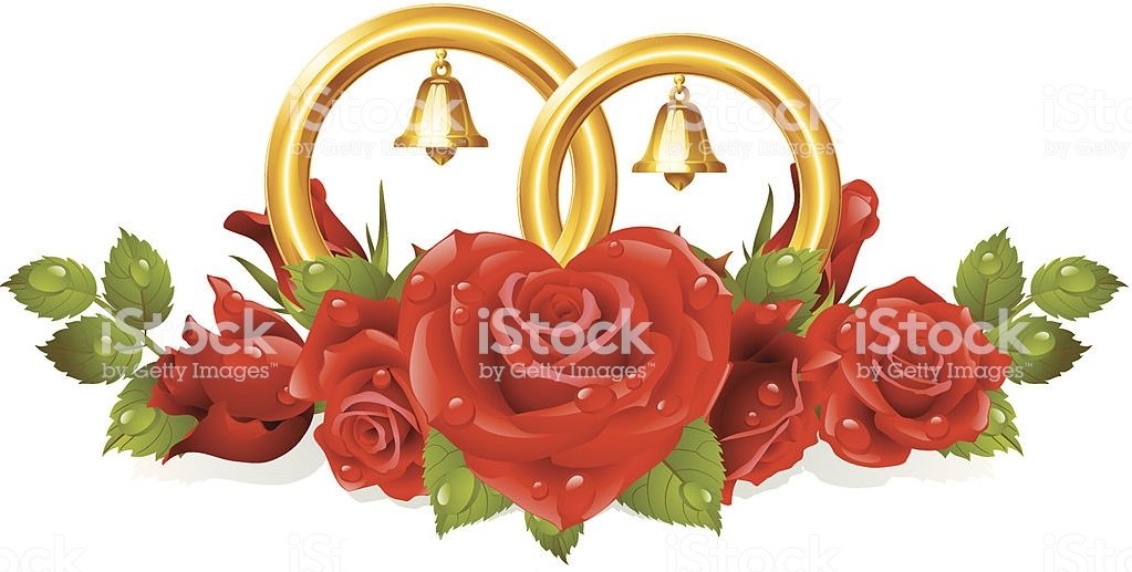 Кольца в розах - розы, кольца, свадьба - оригинал