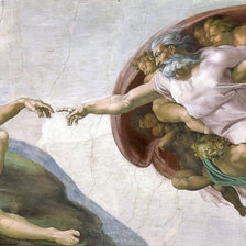 Схема вышивки «Сотворение Адама»