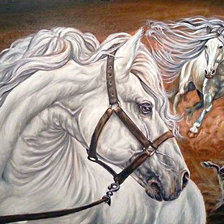 Схема вышивки «Вариации на лошадиные темы»