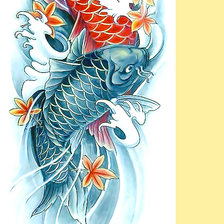 Схема вышивки «Карпы кои»