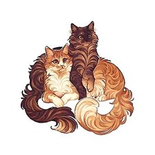 Схема вышивки «котики»