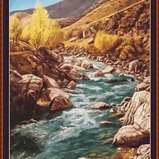 Схема вышивки «Горная речка»