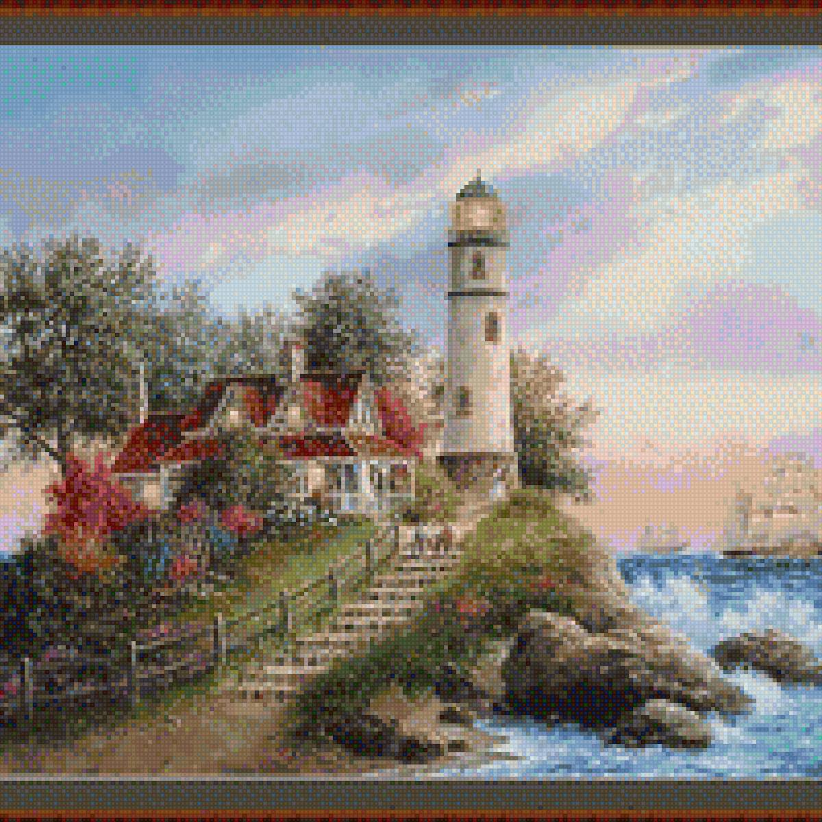 Маяк - берег, море, маяк - предпросмотр