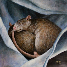 Схема вышивки «Крыски в гамаке»