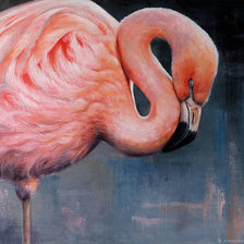 Схема вышивки «Фламинго»