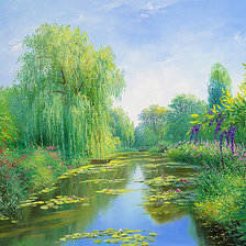 Схема вышивки «Ивы над речкой»