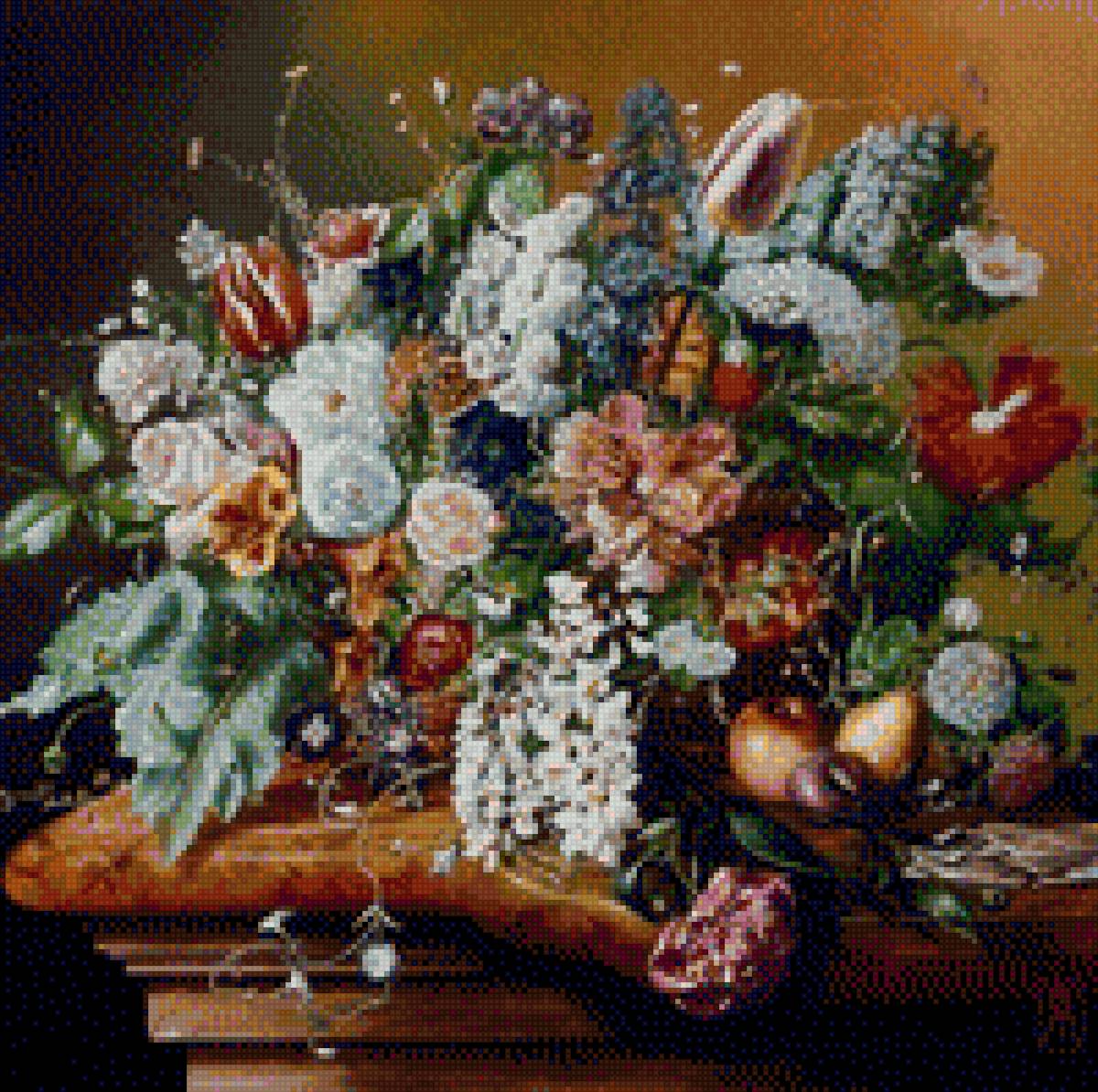 Натюрморт - цветы, букет, натюрморт, картина - предпросмотр