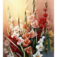 Схема вышивки «гладиолусы»