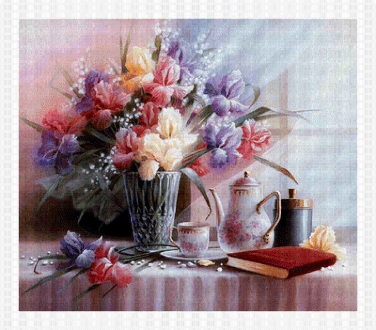 натюрморт - букет, живопись, цветы, натюрморт - предпросмотр
