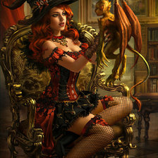 Схема вышивки «ведьма»