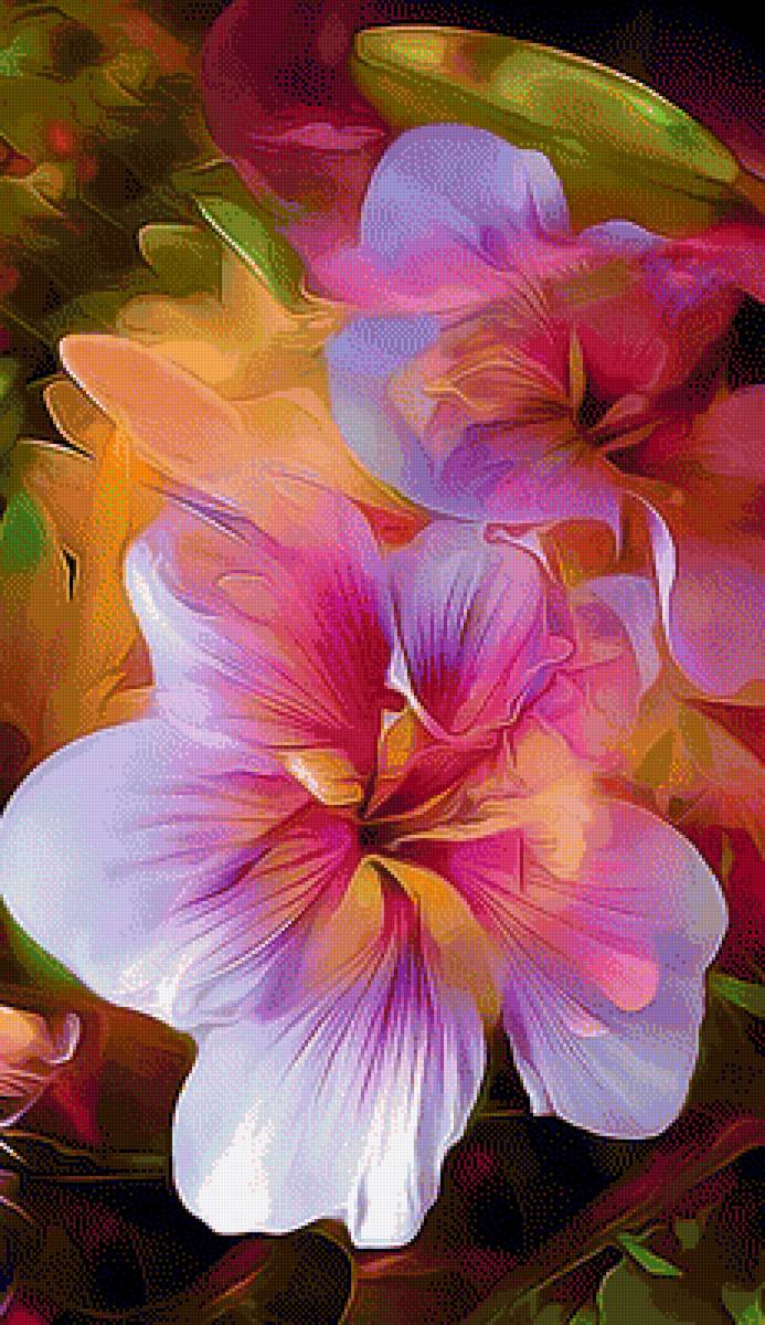 весеннее настроение - цветы. акварель - предпросмотр