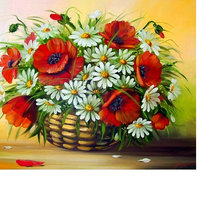 Схема вышивки «цветочная корзина»