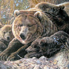 Схема вышивки «Худ. Е. Самарская Дружная семейка»