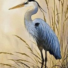 Схема вышивки «цапля»