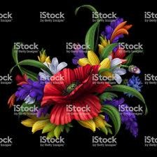 Схема вышивки «Цветочный мотив»