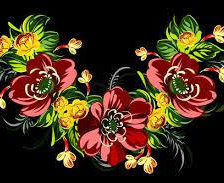 Схема вышивки «Цветочный мотив на вышиванку»