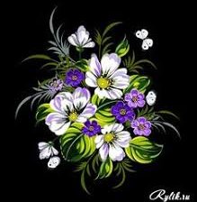 Схема вышивки «Цветочный мотив»