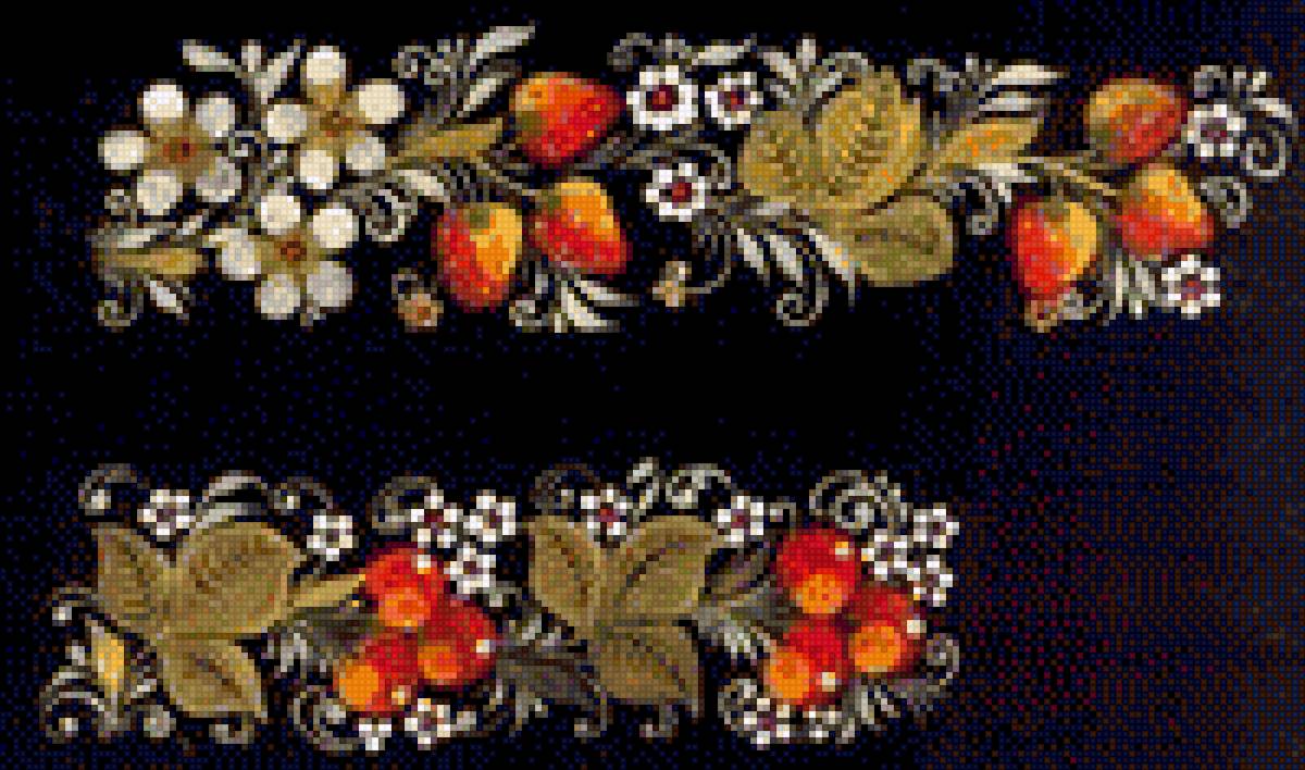 Ягодный мотив - мотив, ягоды, картина, образ, узор - предпросмотр