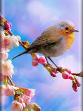 Схема вышивки «Птичка на ветке»