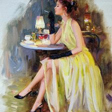 Схема вышивки «ОЖИДАНИЕ СВИДАНИЯ»