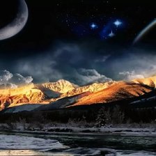 Схема вышивки «Луна»