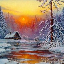 Схема вышивки «пейзаж»