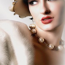 Схема вышивки «Дама в шляпе»