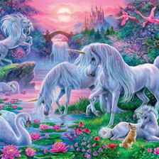 Схема вышивки «единороги»