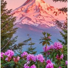 Схема вышивки «Закат в горах»