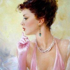 Схема вышивки «ДАМА»