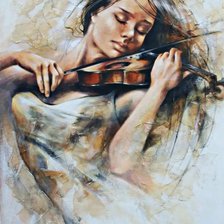 Схема вышивки «СКРИПАЧКА»