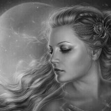 Схема вышивки «Девушка»