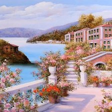 Схема вышивки «пейзаж»