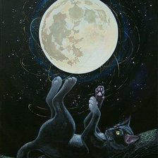 Схема вышивки «Лунный кот»